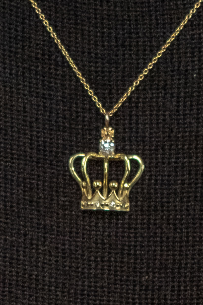 Crown Necklace – 14 kt Yellow Gold or Silver