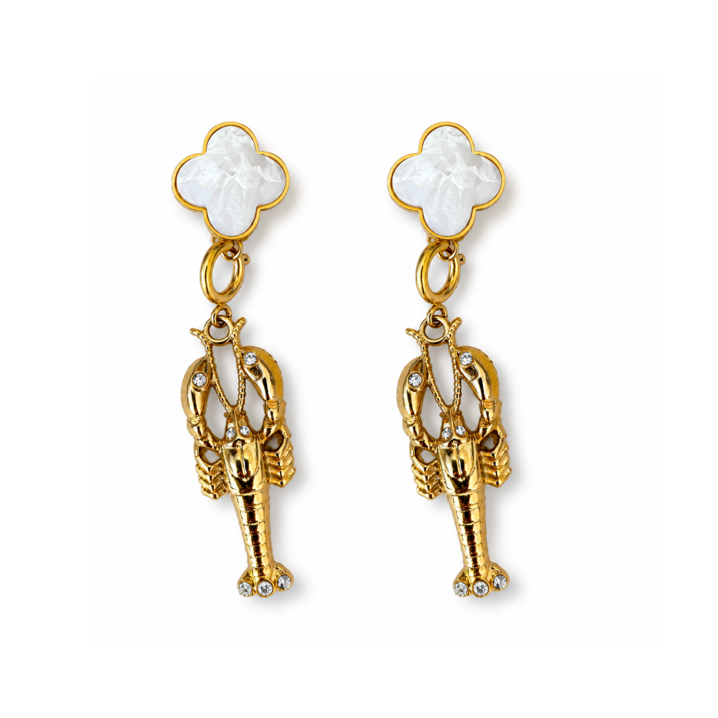 Pearl Earring & Lobster Set