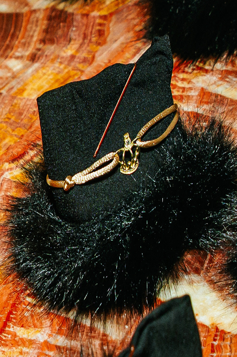 Small Satin Crown Bracelet – Gold-Plated Silver